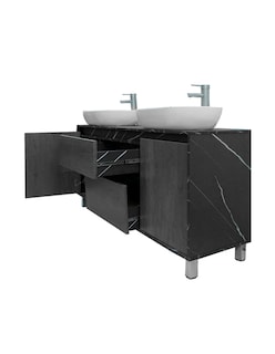 Foto 5 | Gabinete Para Baño Con Doble Lavabo Mueble Moderno De Piso Médano