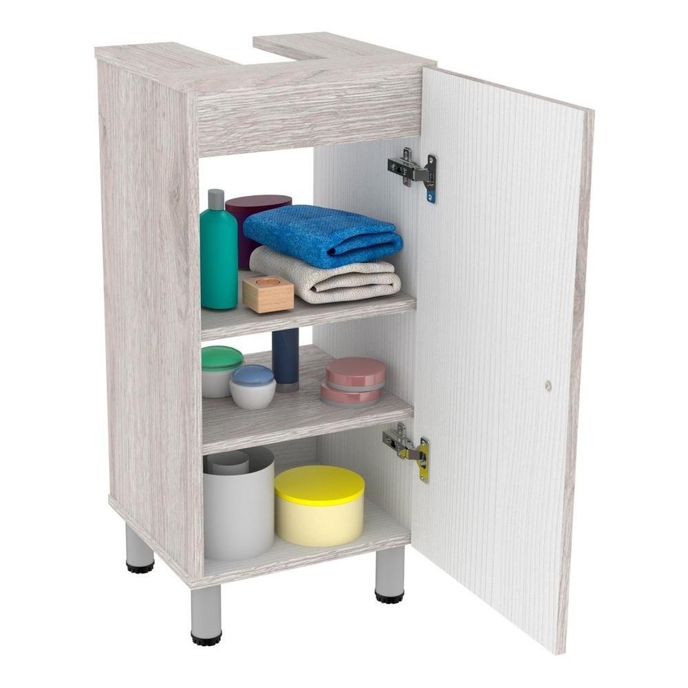 Foto 3 pulgar | Gabinete De Baño Para Lavabo Dena Maderkit Ceniza C/p
