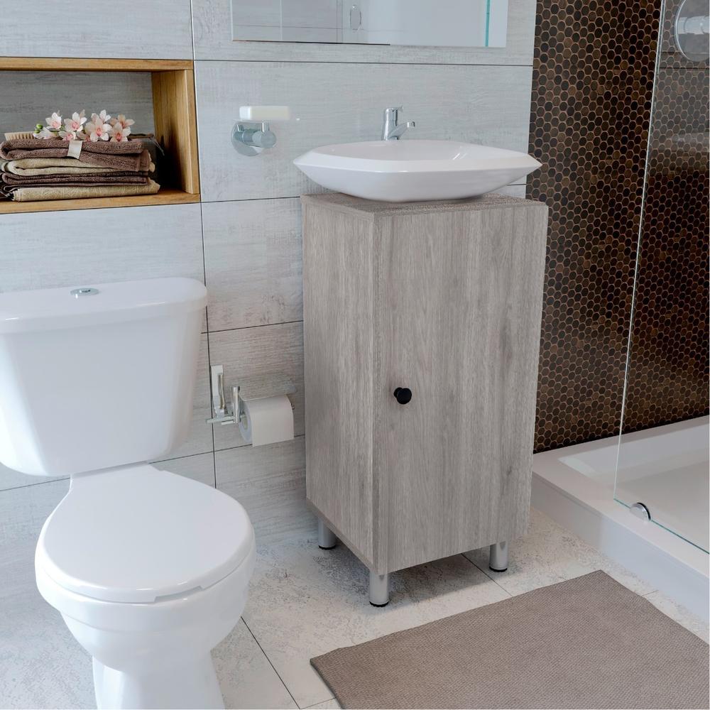 Foto 4 pulgar | Gabinete De Baño Para Lavabo Dena Maderkit Ceniza C/p