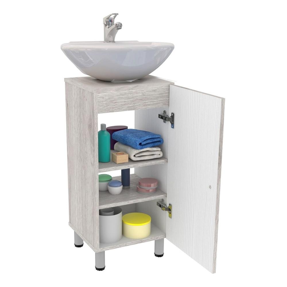 Foto 5 pulgar | Gabinete De Baño Para Lavabo Dena Maderkit Ceniza C/p