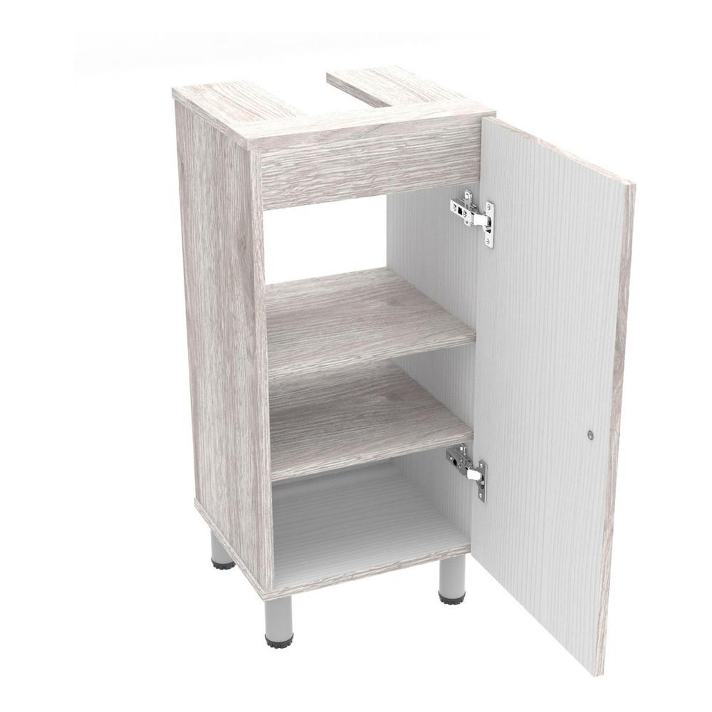 Foto 7 pulgar | Gabinete De Baño Para Lavabo Dena Maderkit Ceniza C/p