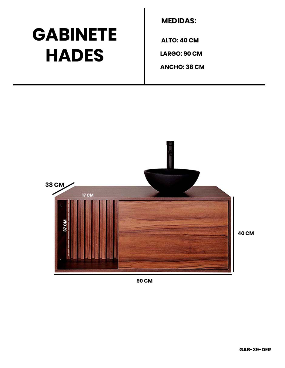 Foto 8 pulgar | Mueble Con Ovalin Para Baño  Gabinete Para Baño Con Ovalin Modelo Hades