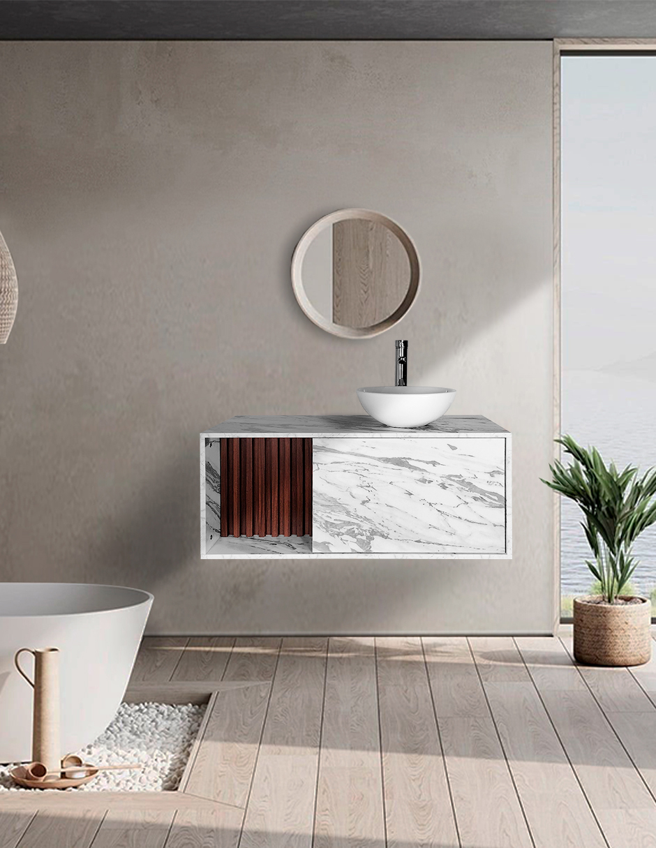 Foto 3 pulgar | Mueble Con Ovalin Para Baño  Gabinete Para Baño Con Ovalin Modelo Hades