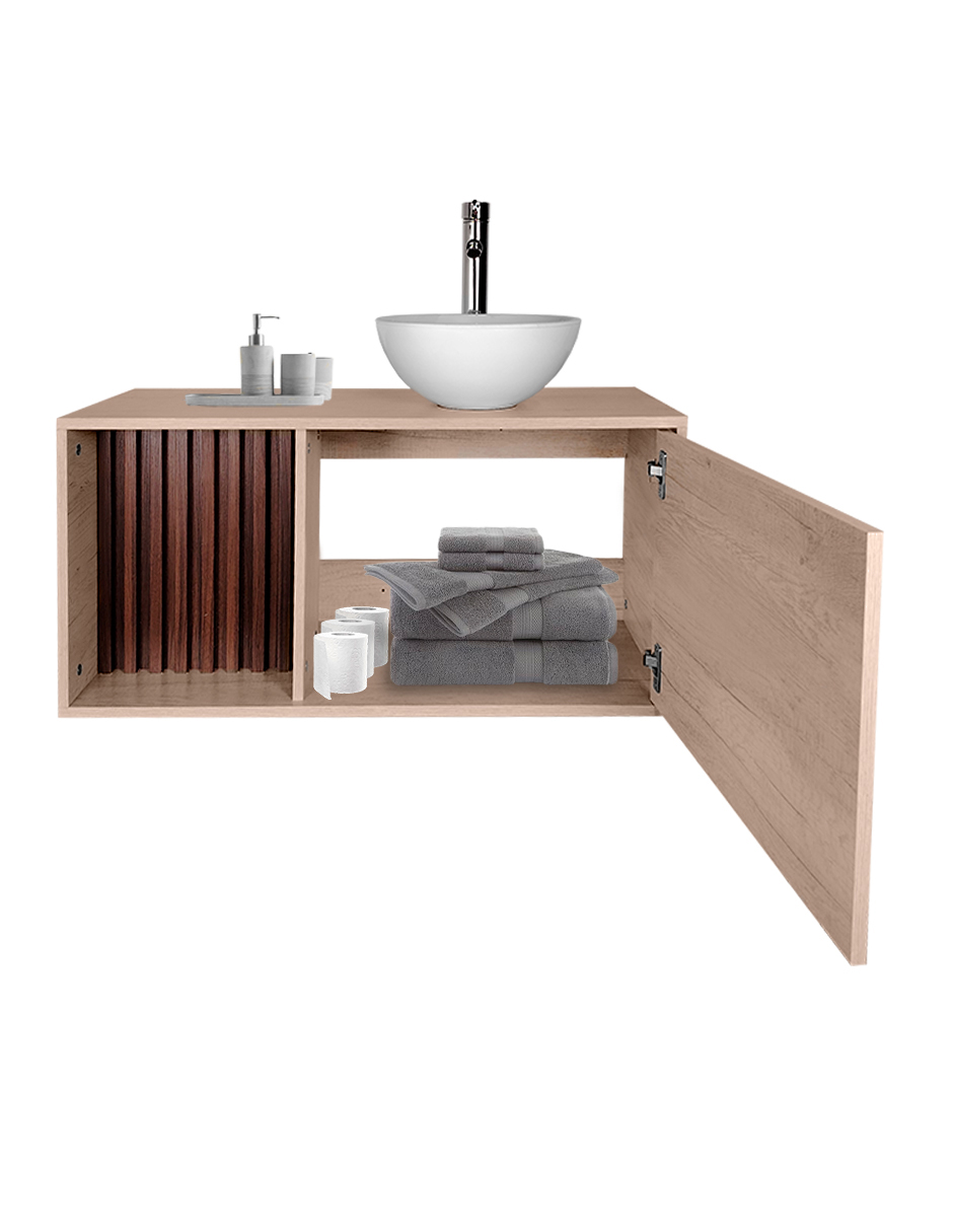 Foto 7 pulgar | Mueble Con Ovalin Para Baño  Gabinete Para Baño Con Ovalin Modelo Hades