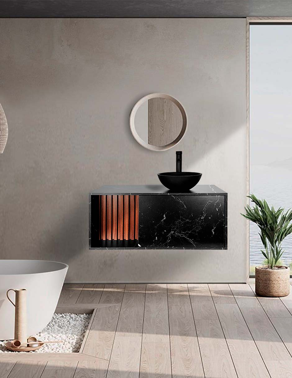 Foto 3 pulgar | Mueble Con Ovalin Para Baño  Gabinete Para Baño Con Ovalin Modelo Hades