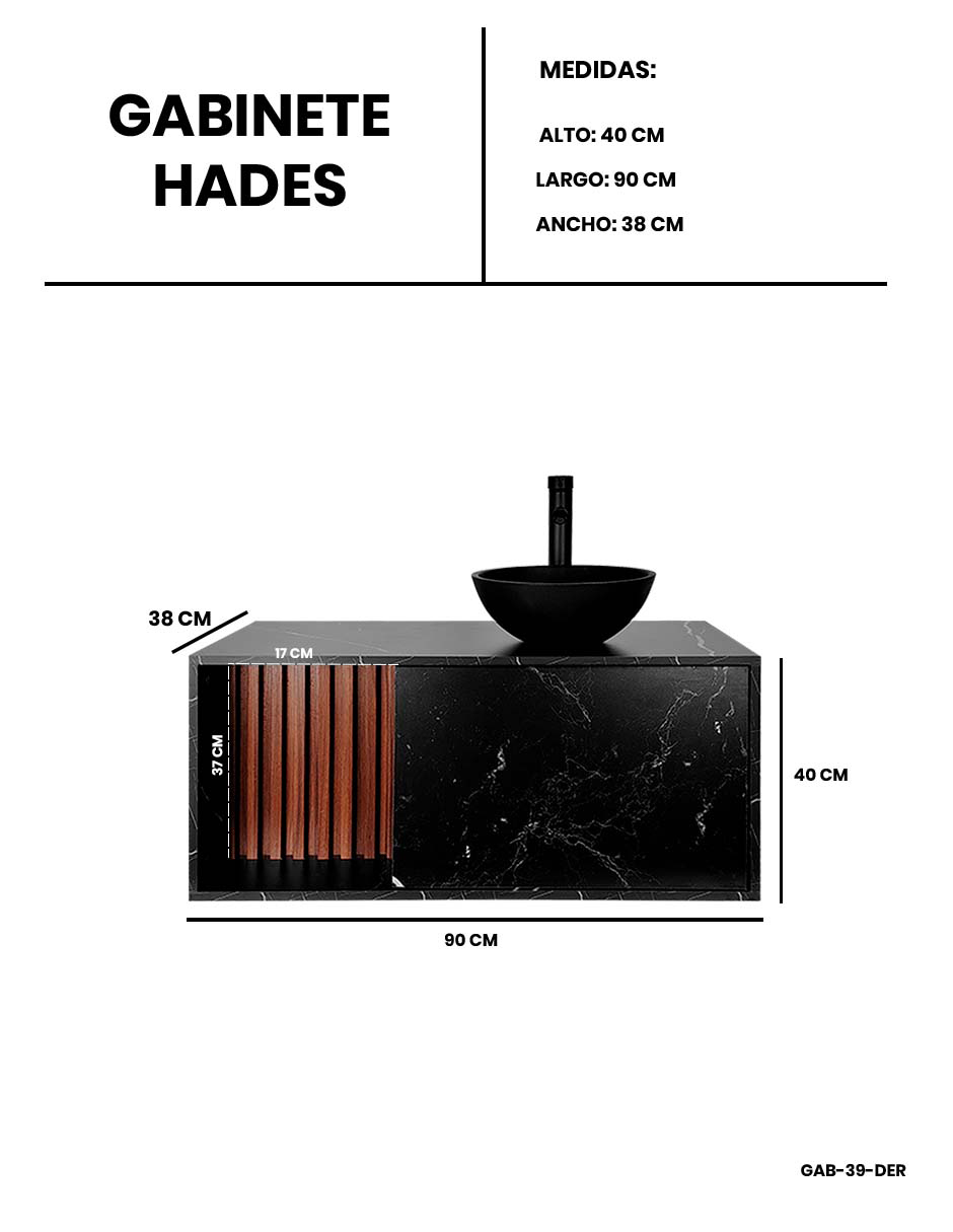 Foto 8 pulgar | Mueble Con Ovalin Para Baño  Gabinete Para Baño Con Ovalin Modelo Hades