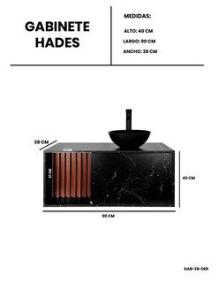Foto 7 | Mueble Con Ovalin Para Baño Gabinete Para Baño Con Ovalin Modelo Hades
