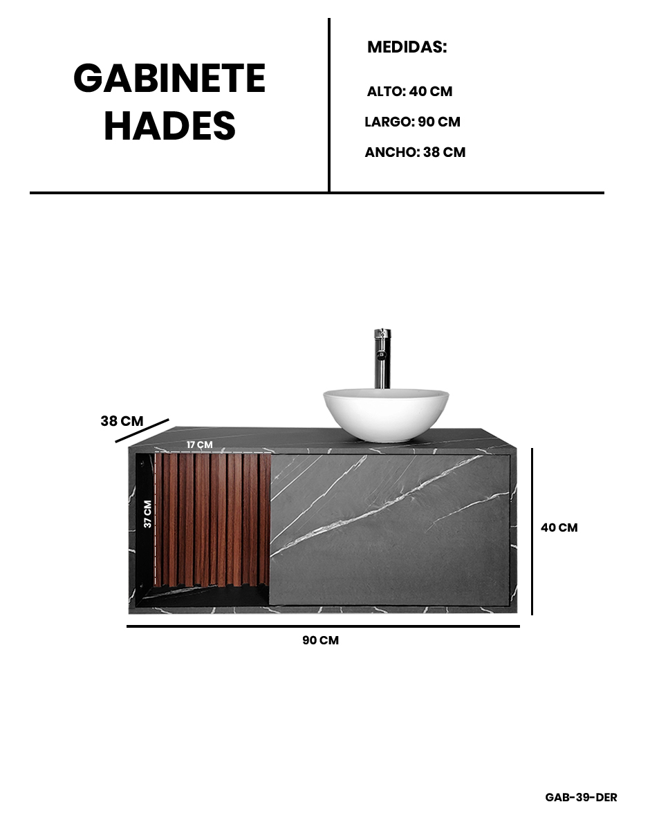Foto 8 pulgar | Mueble Con Ovalin Para Baño  Gabinete Para Baño Con Ovalin Modelo Hades