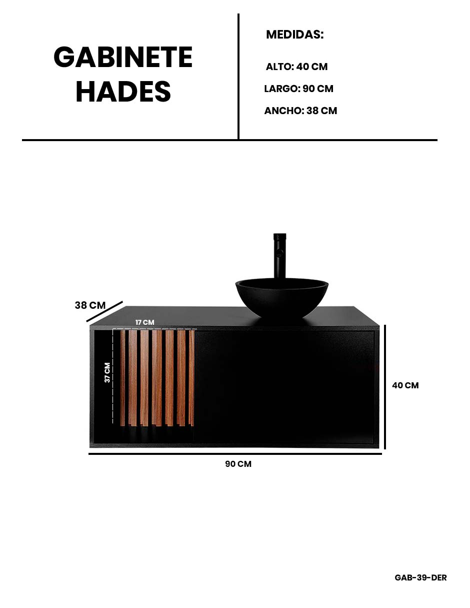 Foto 8 pulgar | Mueble Con Ovalin Para Baño  Gabinete Para Baño Con Ovalin Modelo Hades