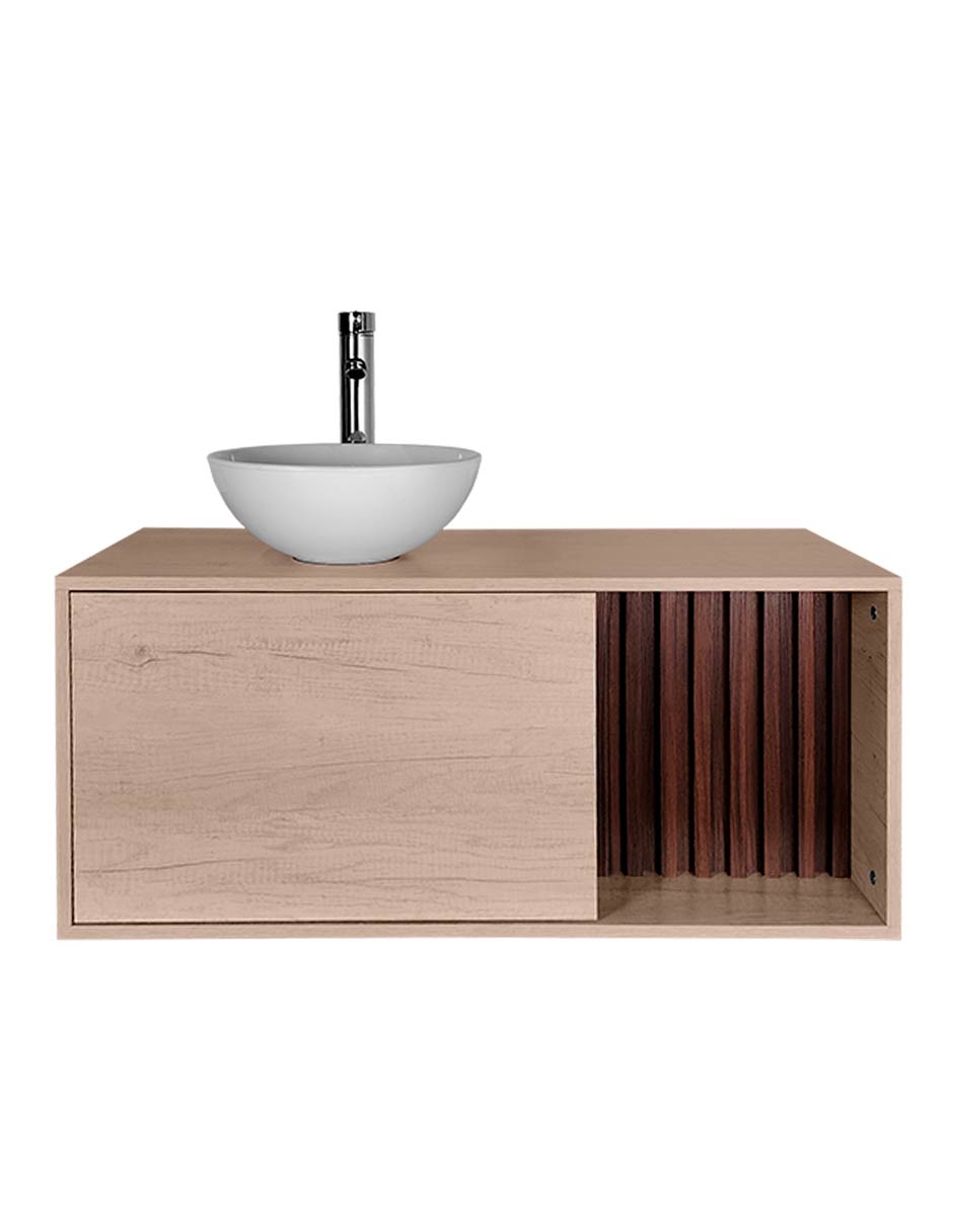 Foto 2 pulgar | Mueble Lavamanos Para Baño Gabinete Para Baño Con Ovalin Modelo Ares