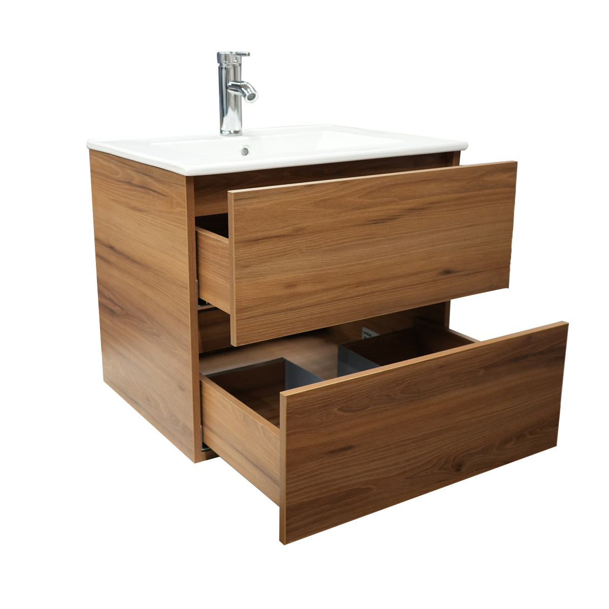 Foto 4 pulgar | Mueble Para Baño Mobi Damara Nogal  Incluye Lavabo Y Llave Mezcladora