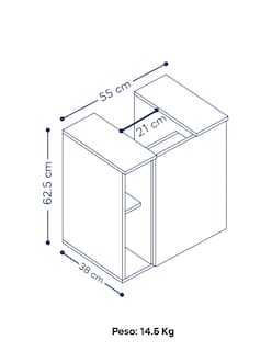 Foto 4 | Mueble para Baño Mobi Limay Blanco