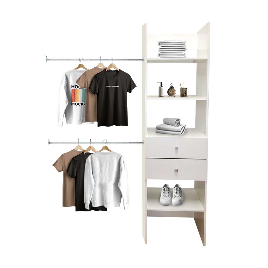 Foto 3 pulgar | Closet Verona color Blanco Cajonera Premium Ajustable