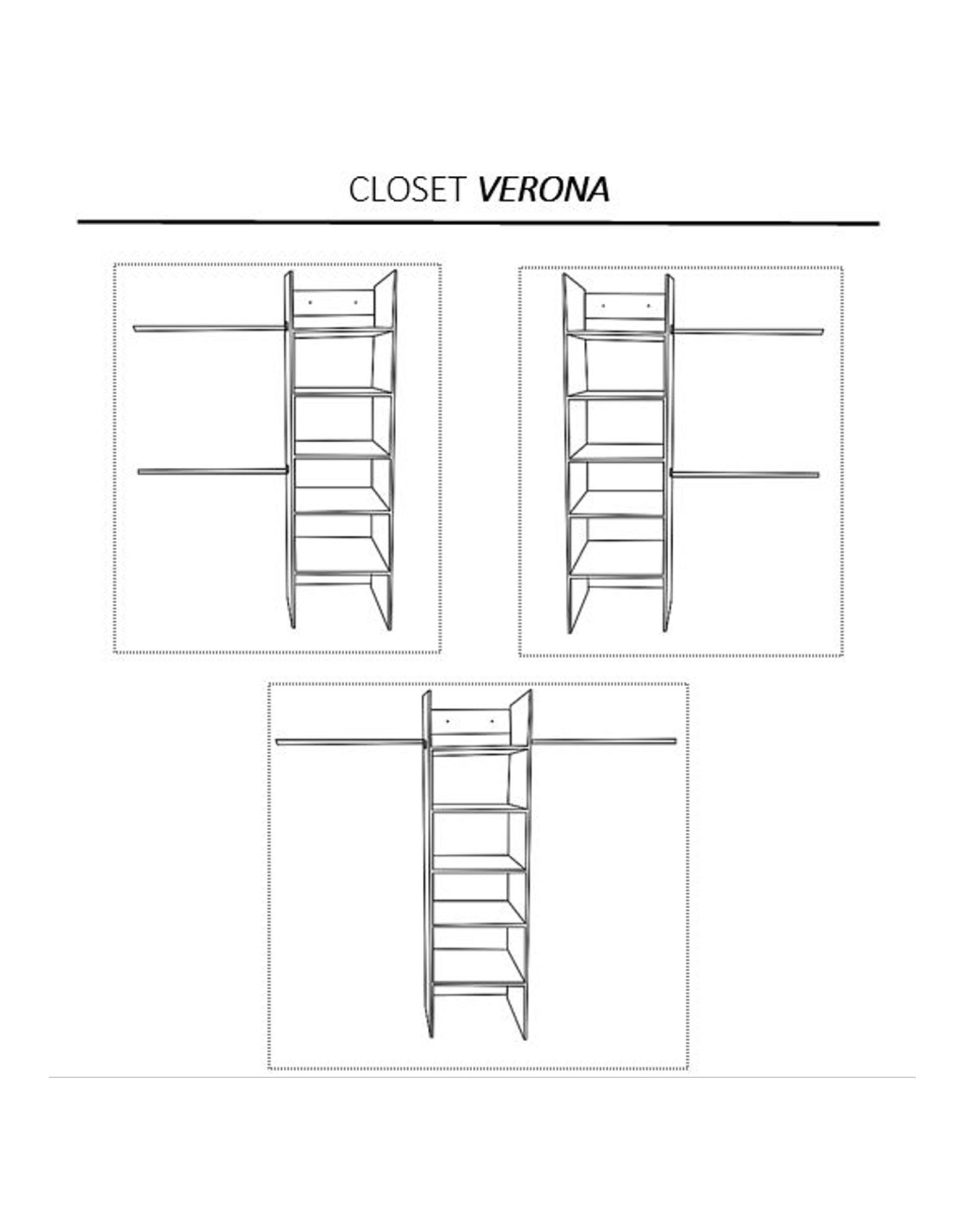 Foto 5 pulgar | Closet Verona color Blanco Cajonera Premium Ajustable