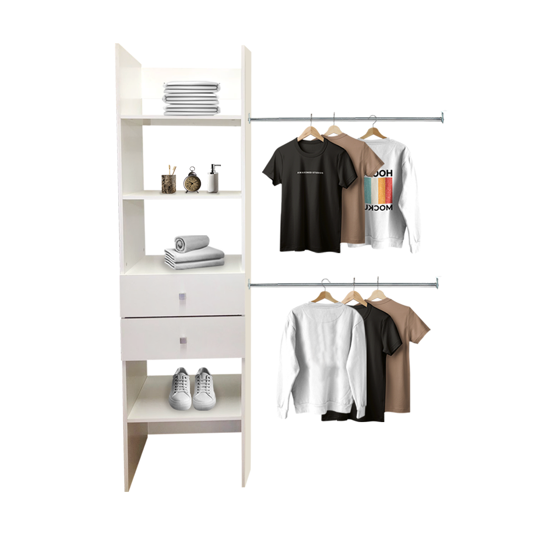 Foto 6 pulgar | Closet Verona color Blanco Cajonera Premium Ajustable