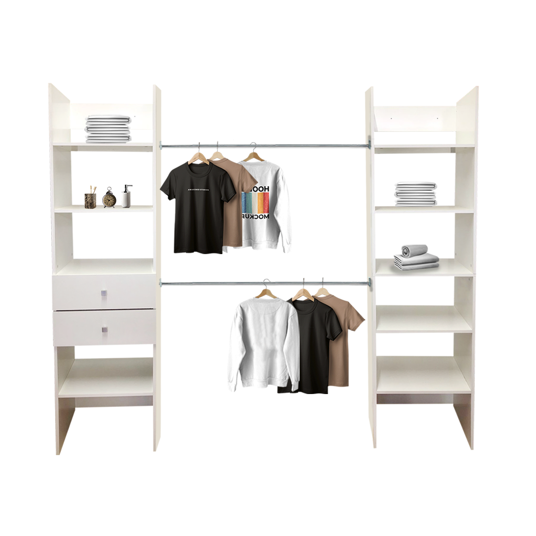 Foto 3 pulgar | Closet Verona color Blanco Completo Premium Ajustable