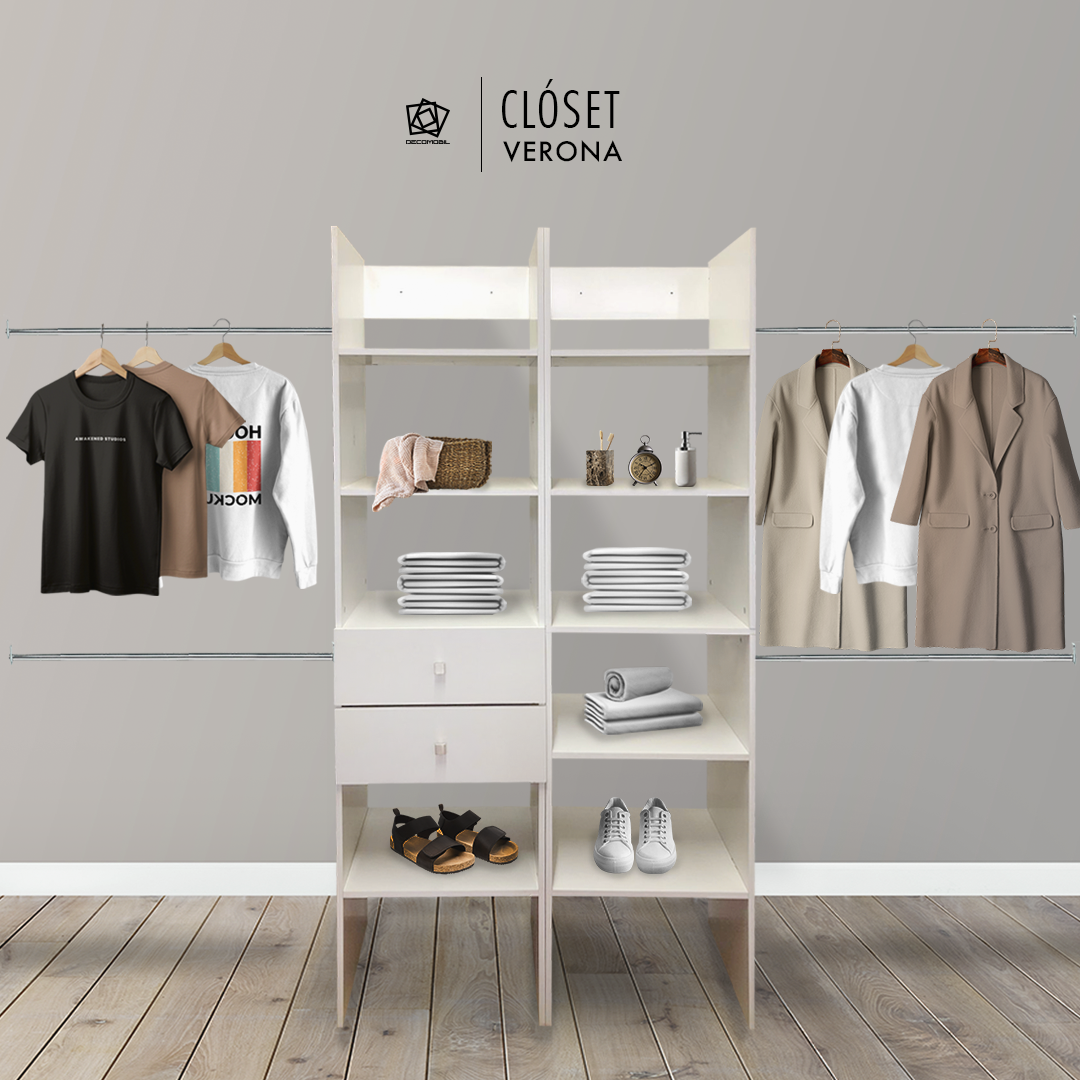 Foto 5 pulgar | Closet Verona color Blanco Completo Premium Ajustable