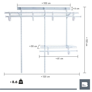 Foto 3 | Closet Estructura BIG ROOM Blanco 2-4FT X 12 "