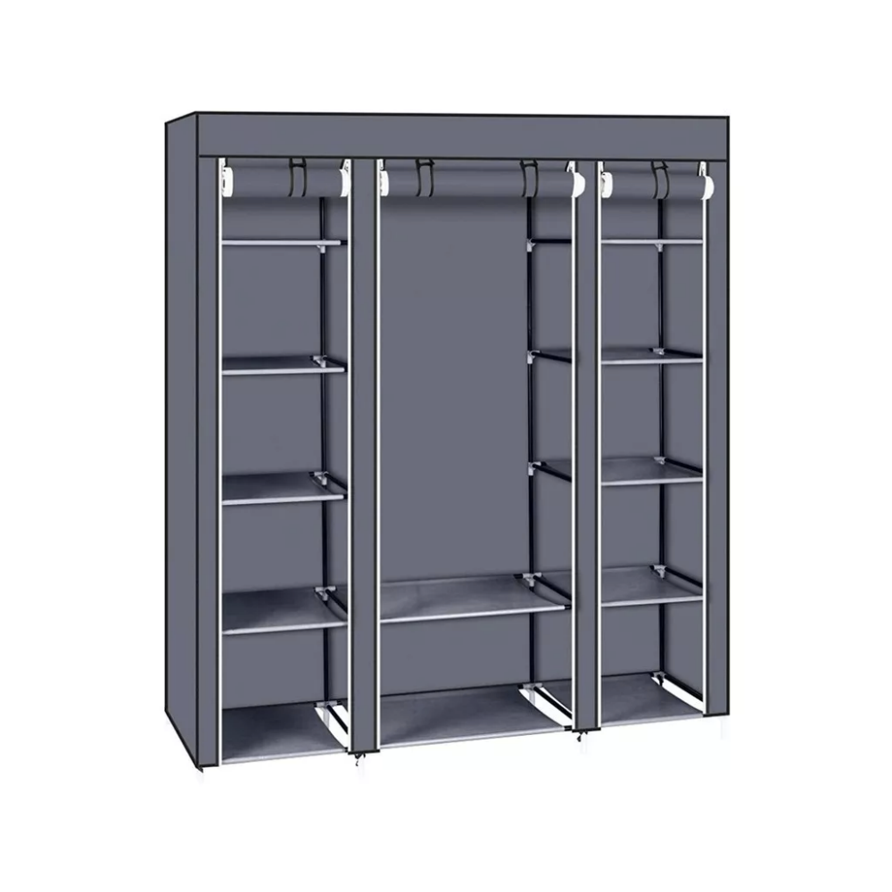 Foto 1 | Estante Armable Organizador Practiksa de Ropa Guardarropa Portátil Rack color Gris Claro