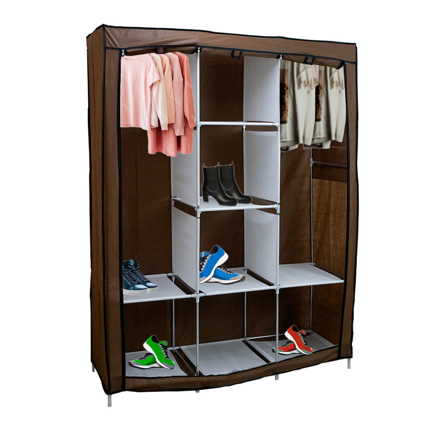 Closet Ligero Jauz Improvement Color Café Organizador De Ropa