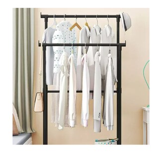 Foto 3 | Rack Organizador Doble Para Ropa Perchero Closet Con Ruedas Color: Negro Wünd