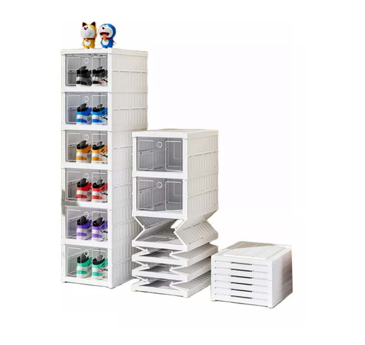 Foto 2 pulgar | 6-layer Foldable Shoe Storage Box, Cosmetics Storage Box Color Blanco Wünd