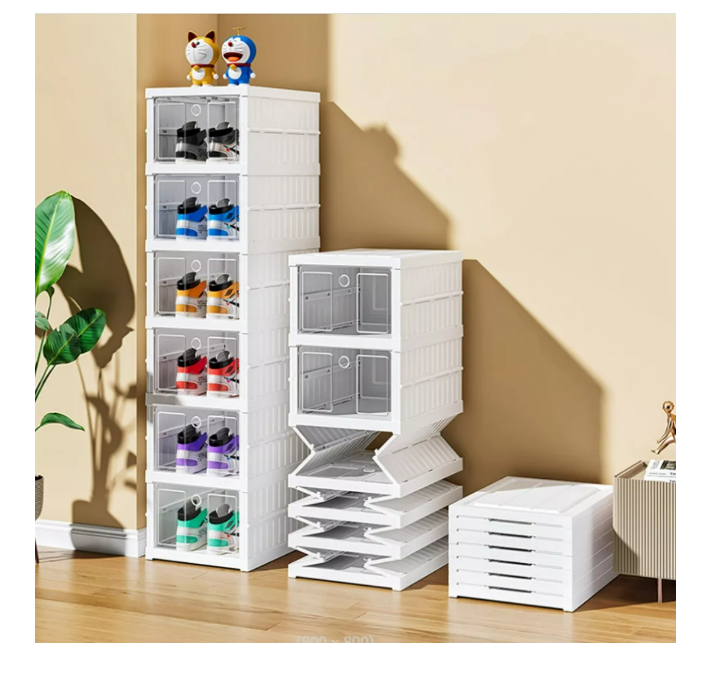 Foto 3 pulgar | 6-layer Foldable Shoe Storage Box, Cosmetics Storage Box Color Blanco Wünd