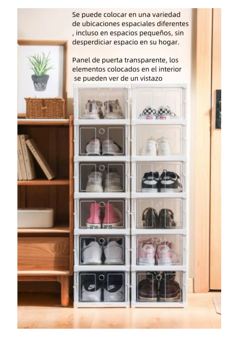 Foto 5 pulgar | 6-layer Foldable Shoe Storage Box, Cosmetics Storage Box Color Blanco Wünd