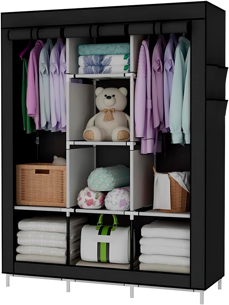 Foto 1 | Clóset Plegable Negro de 4 Niveles