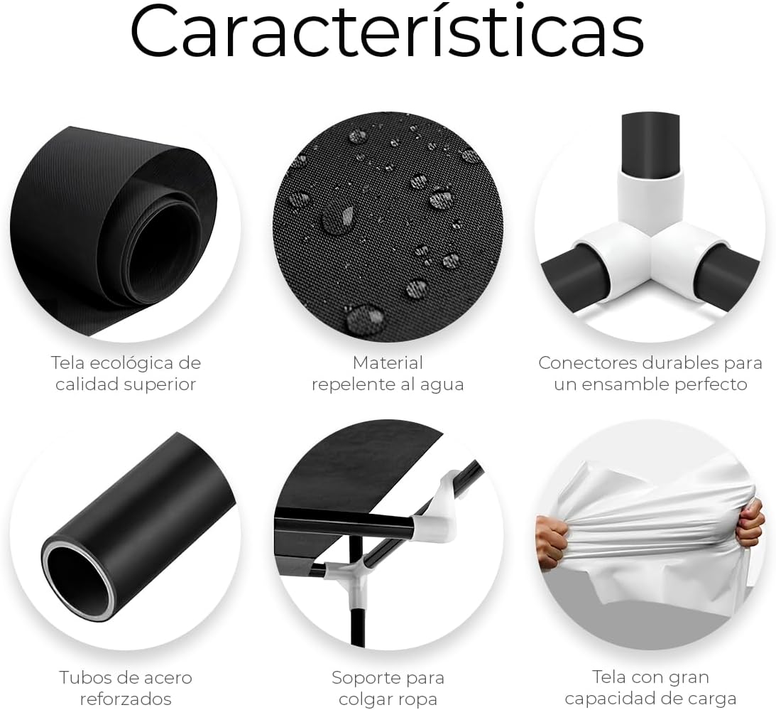 Foto 7 pulgar | Clóset Plegable Negro de 4 Niveles