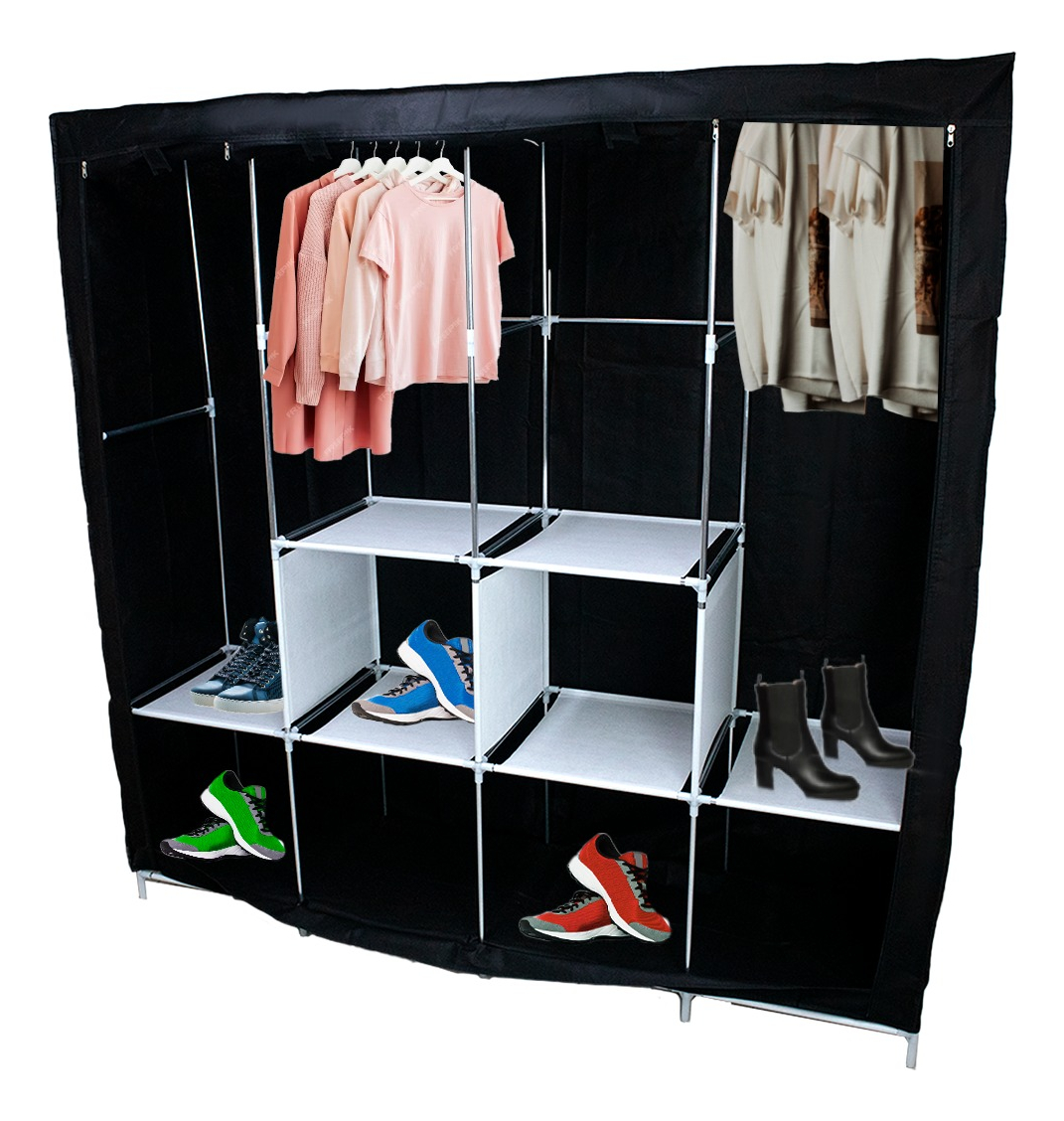 Foto 1 | Jauz Clóset Portátil Y Zapatera  Armable Color Negro