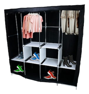 Foto 1 | Jauz Clóset Portátil Y Zapatera Armable Color Negro