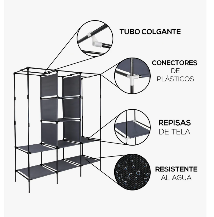 Foto 4 pulgar | Closet Xtellar Armable Rosa