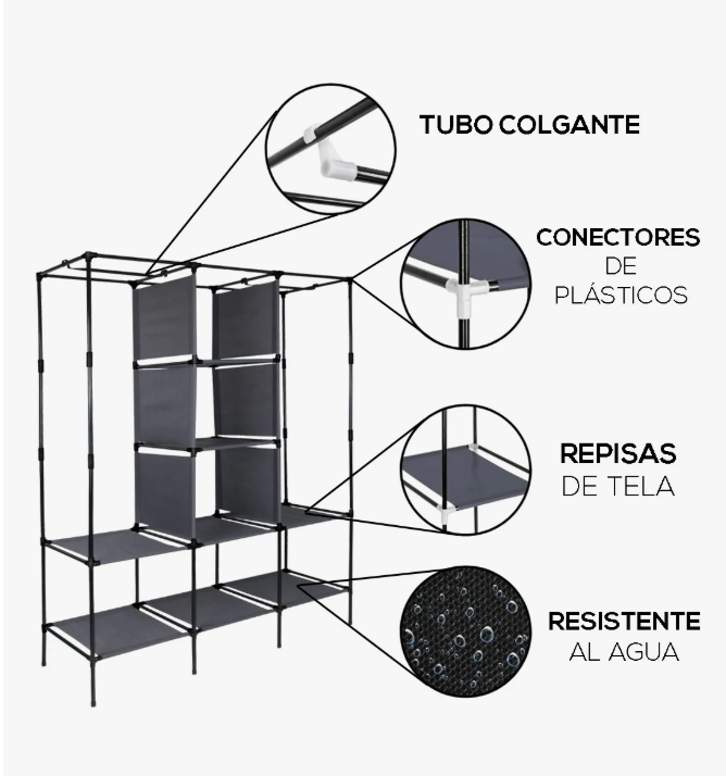 Foto 3 pulgar | Closet Xtellar Armable Cafe