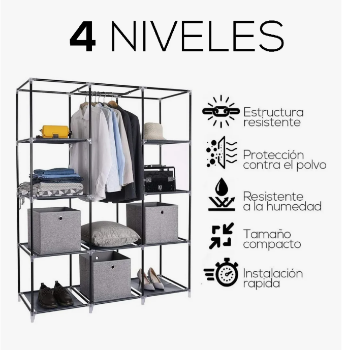 Foto 4 pulgar | Closet Xtellar Armable Cafe