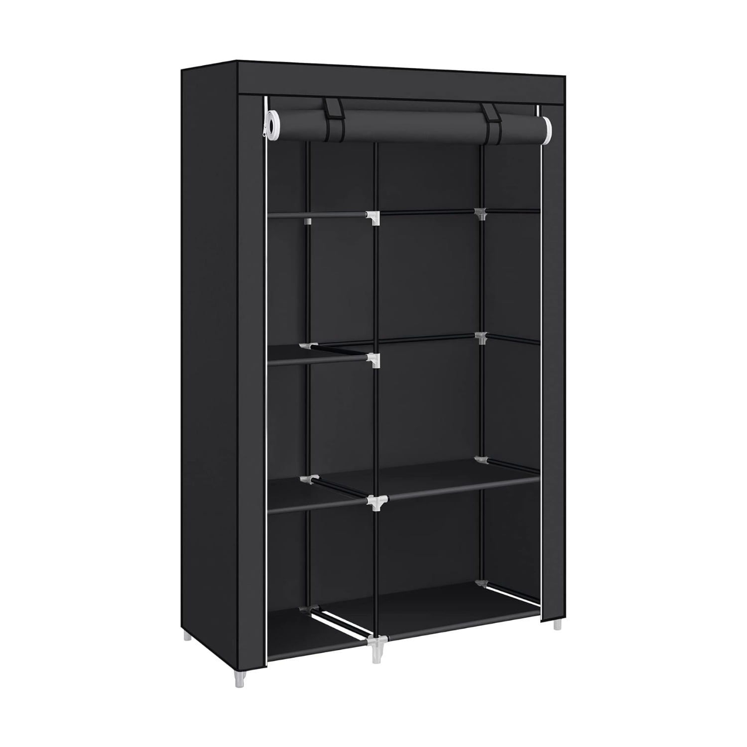 Armario De Tela Songmics Con 6 Estantes Y 1 Barra Para Colgar - Venta internacional