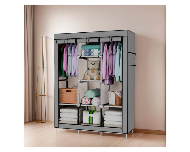 Closet Organizador Gris 4 Niveles Portátil