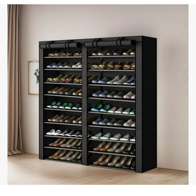 Foto 4 pulgar | Mueble Zapatero de 9 Niveles con Marco de Metal