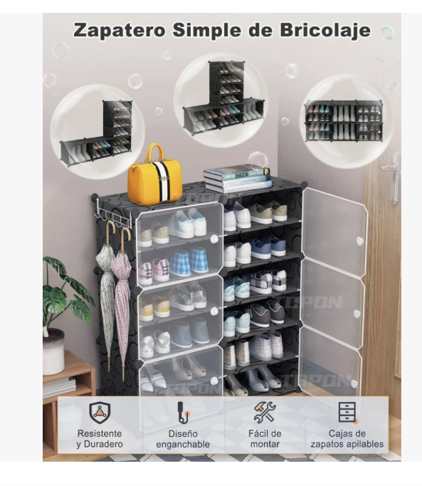 Foto 3 pulgar | Zapatera Cajas para 24 Pares 6 Niveles