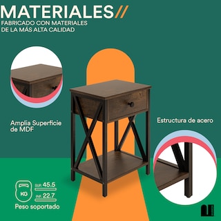 Foto 3 | Buro Para Recamara Mubson Mesa Lateral Almez color Café