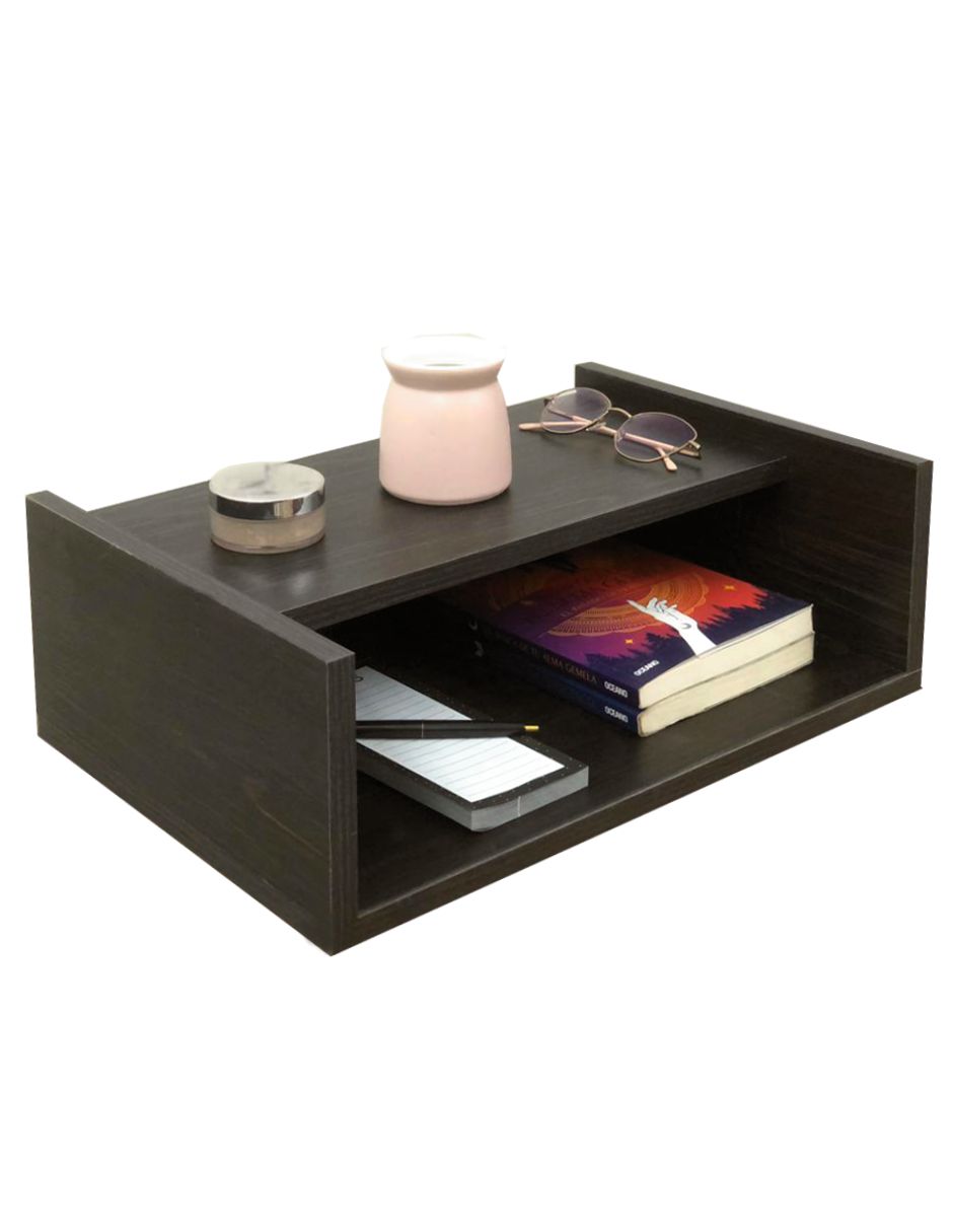 Foto 4 pulgar | Buró BURF-45X20 color Marrón Repisa Flotante Minimalista Moderno Vintage Mesa de Noche