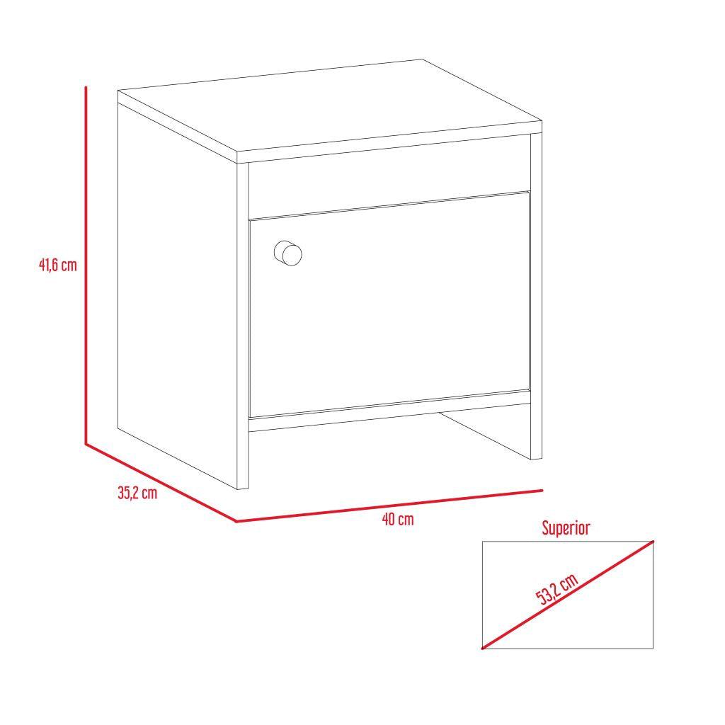 Foto 7 | Buró Tutto, Nogal Y Blanco, Con Cajón Para Guardar Objetos Ideal Para Espacios Reducidos