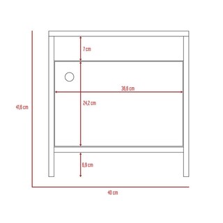 Foto 8 | Buró Tutto, Chocolate Y Blanco, Con Un Cajón Amplio Ideal Para Espacios Pequeños