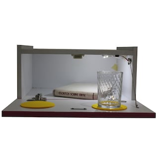 Foto 4 | Mesa de Noche Buró Flotante Luz Led Recámara Usb Ensamblado Gris