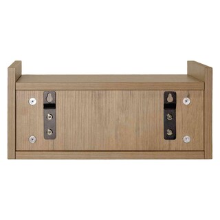 Foto 5 | 2 Buros Repisa Flotante Recamara Madera Cafe Beige Mesa De Noche