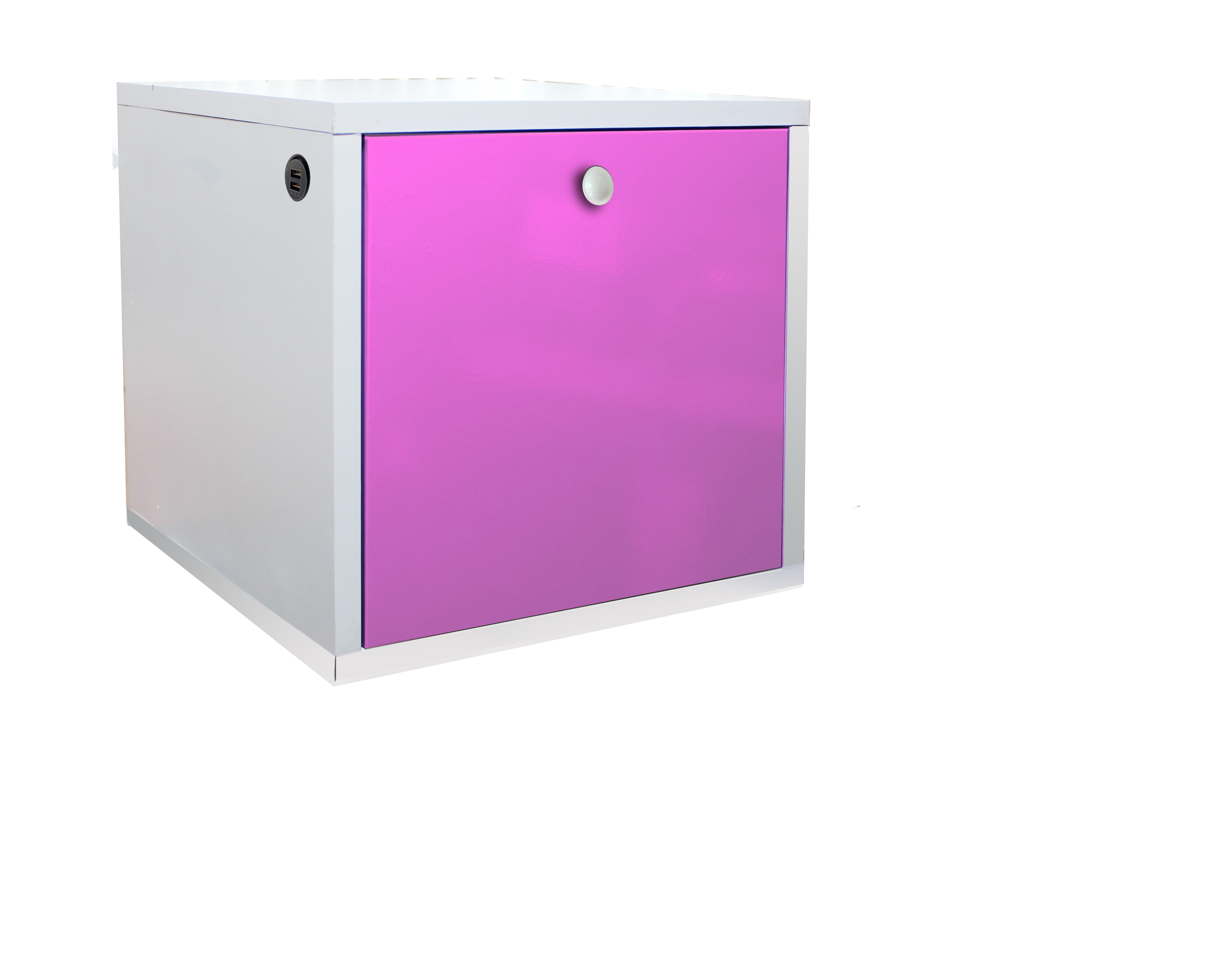 Buró Flotante Recámara de MDF Luz Led Puerto de Carga Ensamblado Rosa $1,200