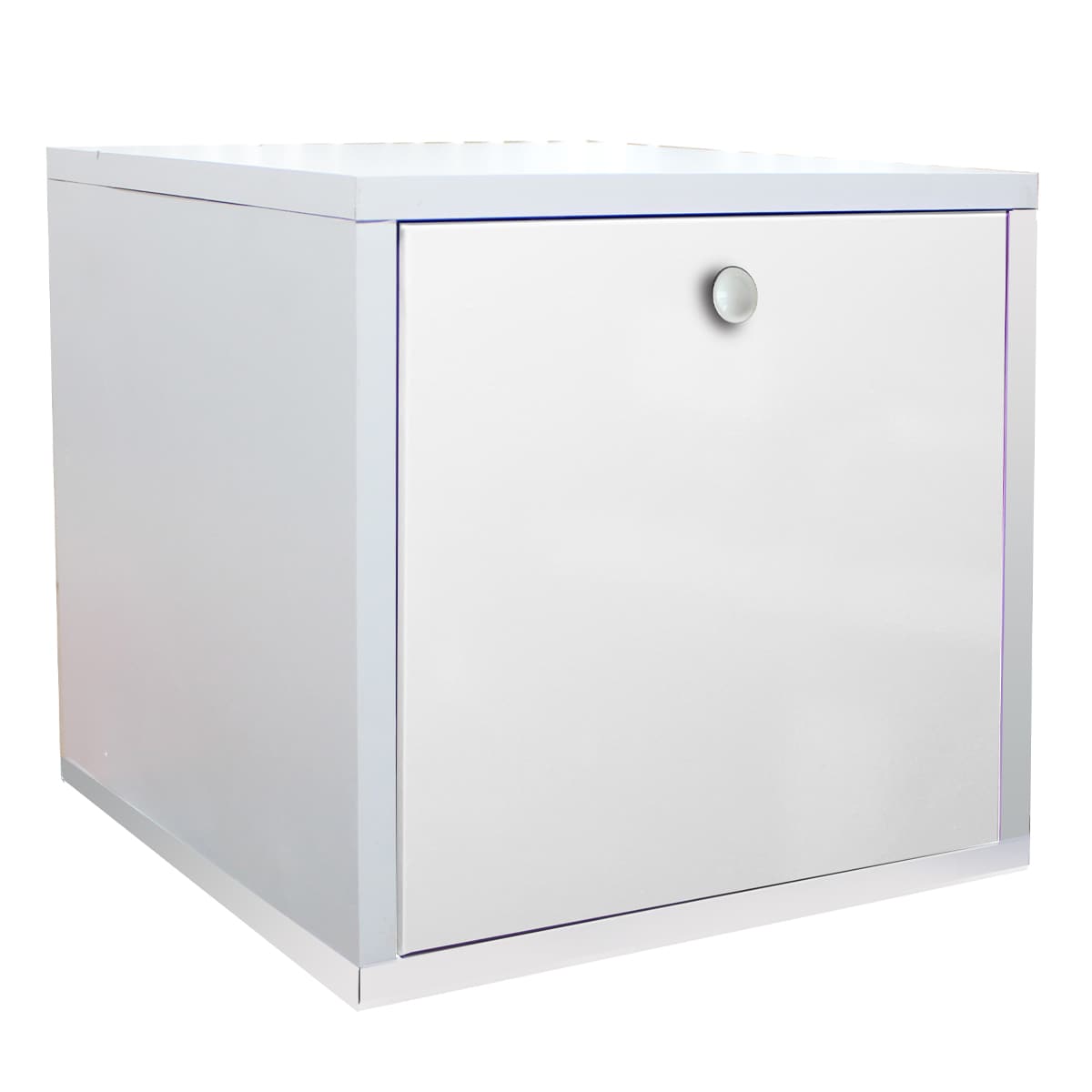 Buró Flotante Recámara MDF Ensamblado Vinil Blanco $1,200