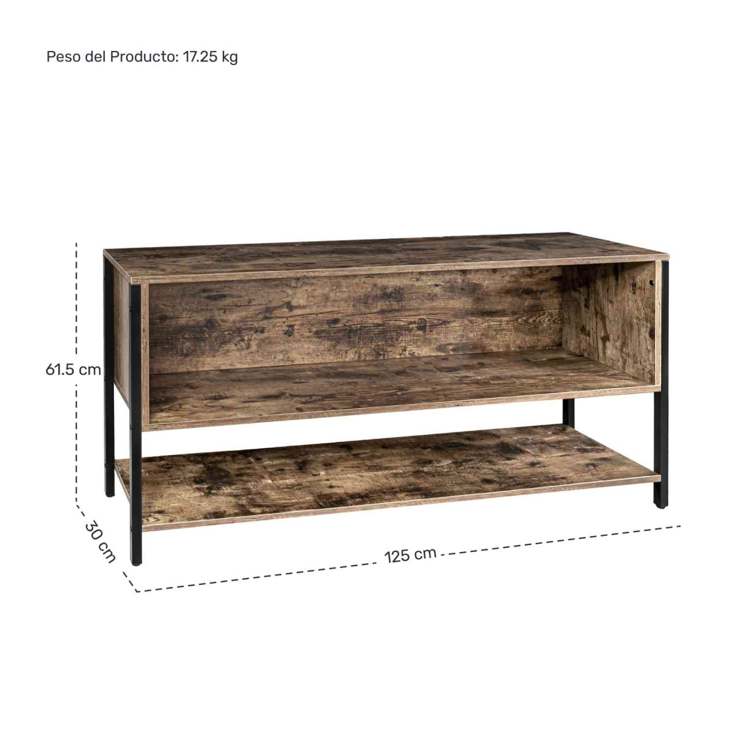 Foto 7 pulgar | Mueble para TV Moderno con 3 Niveles y Capacidad de Carga de 100 kg