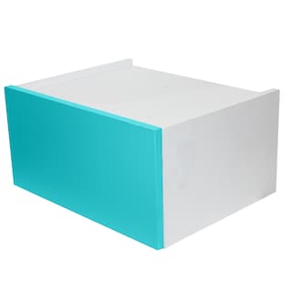 Foto 2 | Mesa De Noche Buro Luz Led Recámara Envio Ensamblado Azul Aqua