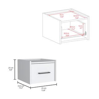 Foto 7 | Buró Flotante Boa, Blanco, Con Espacio Para Colocar Objetos Decorativos